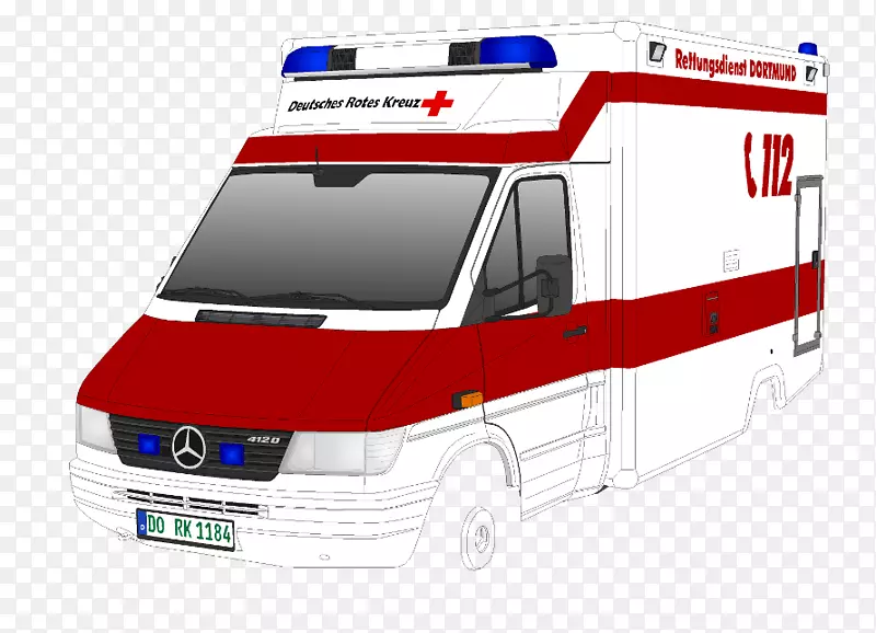 模型车救护车汽车设计运输车