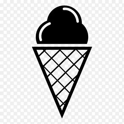 冰淇淋锥，华夫饼-冰淇淋
