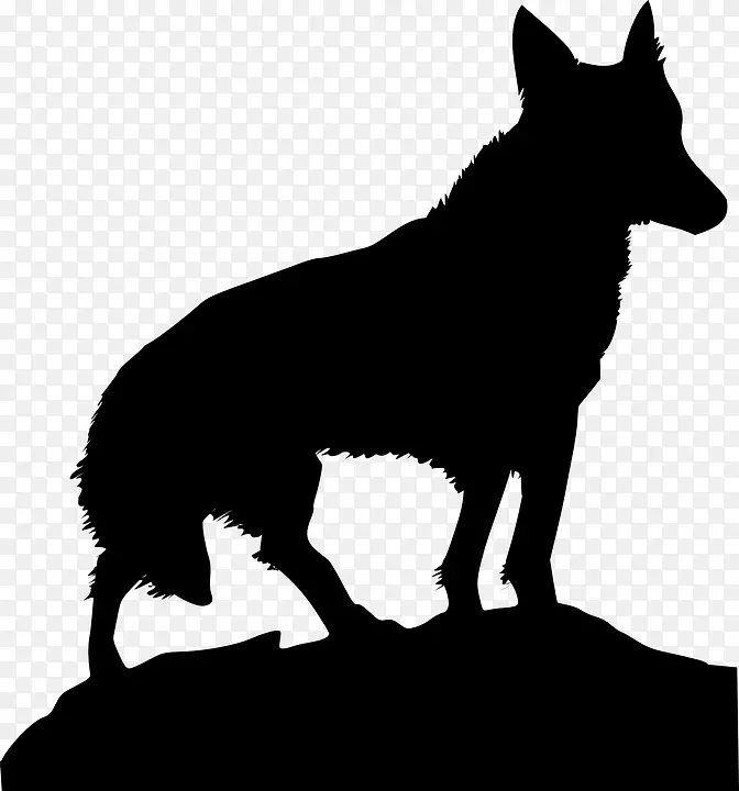 狗夹艺术-黑狼