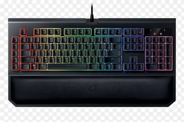 电脑键盘Razer BlackWidow色度v2游戏键盘RGB颜色模型-黑寡妇