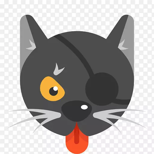 黑猫鼠标电脑图标动物猫