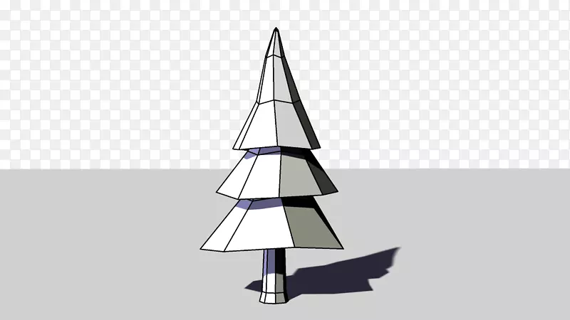 圣诞树低聚松三角-圣诞树