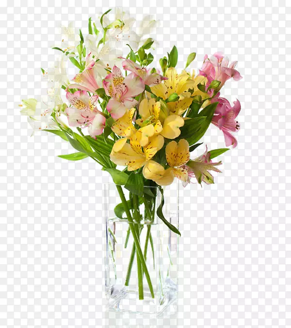 花卉设计百合花的印加花束切花花瓶