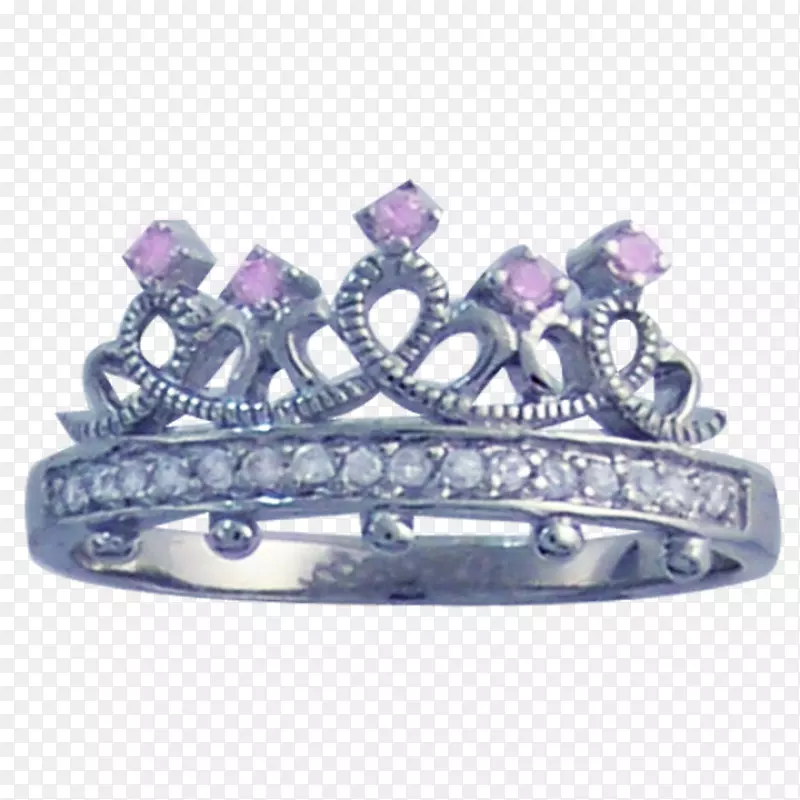 紫水晶纯环王冠公主-戒指