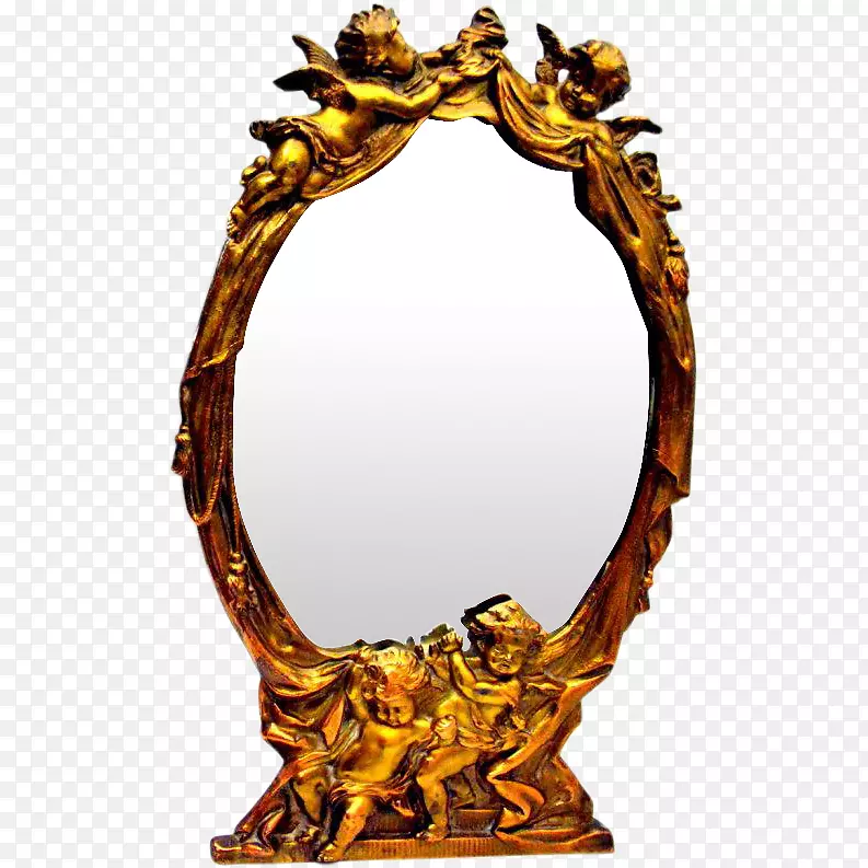 镜框镜面镀金梳妆台铜镜