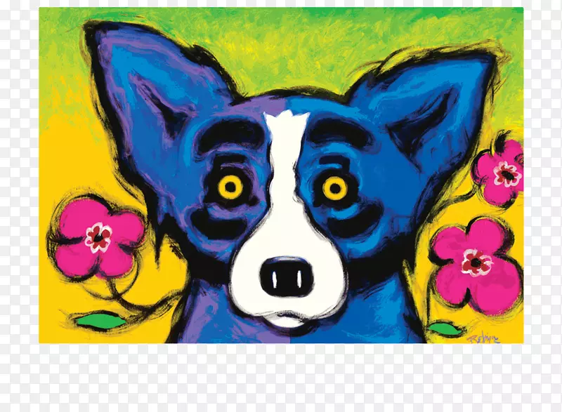 蓝狗繁殖绘画艺术狗