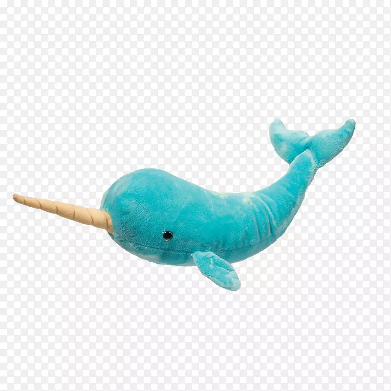 毛绒动物和可爱玩具独角鲸长毛绒角-海洋独角鲸