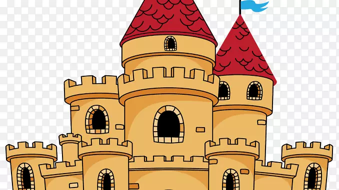 城堡绘画卡通片艺术-城堡