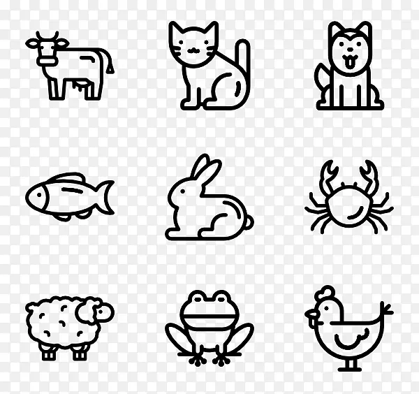 电脑图标设计剪贴画字体动物