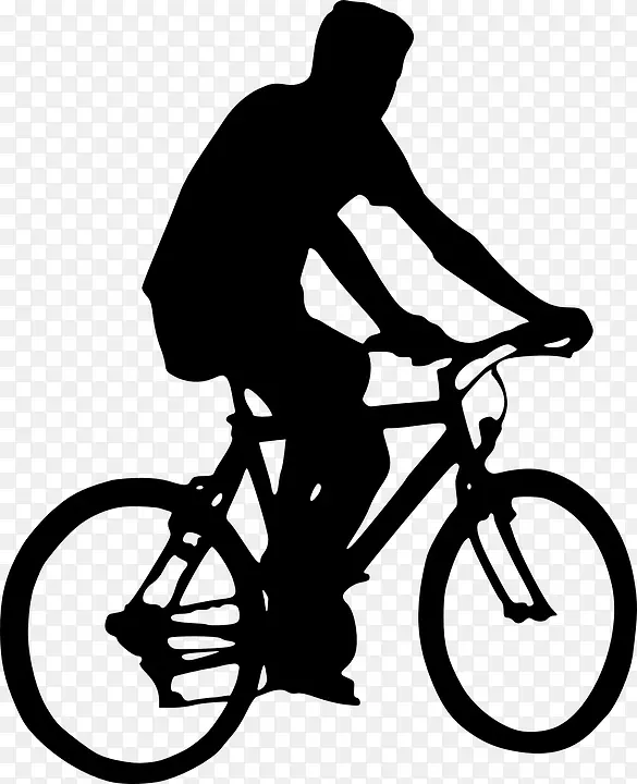自行车剪影剪贴画-Ciclista