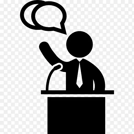 计算机图标演示播音员讲座