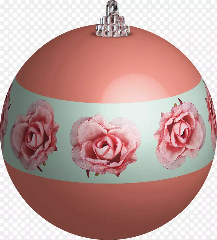 玫瑰家庭圣诞饰品粉红色m-玫瑰