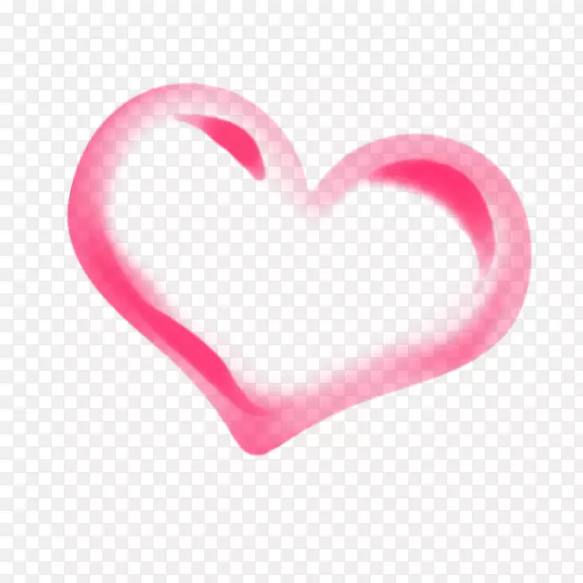 心脏电脑图标透明和半透明-粉红色