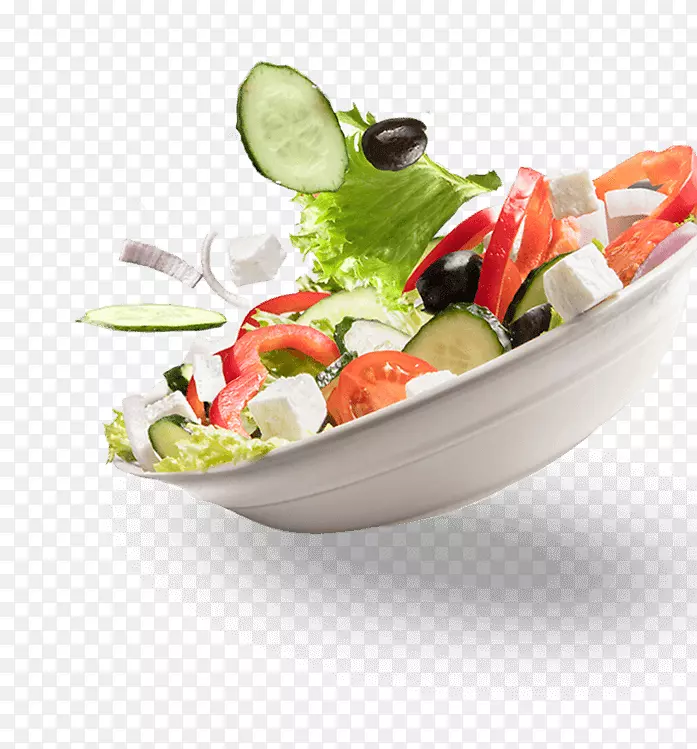 希腊色拉食谱素食菜每天超级食物-沙拉盘