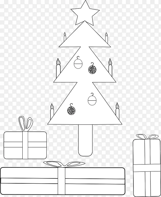 纸点三角形圣诞树-书籍绘图