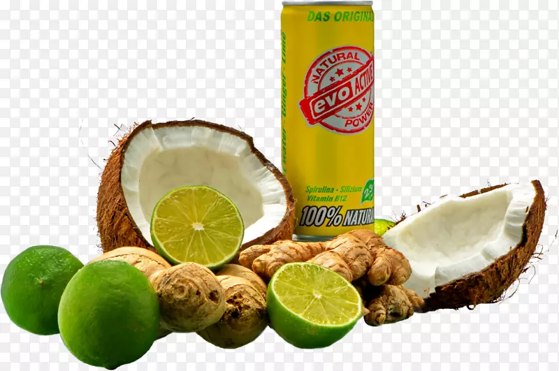 关键酸橙椰子水食物柠檬-酸橙