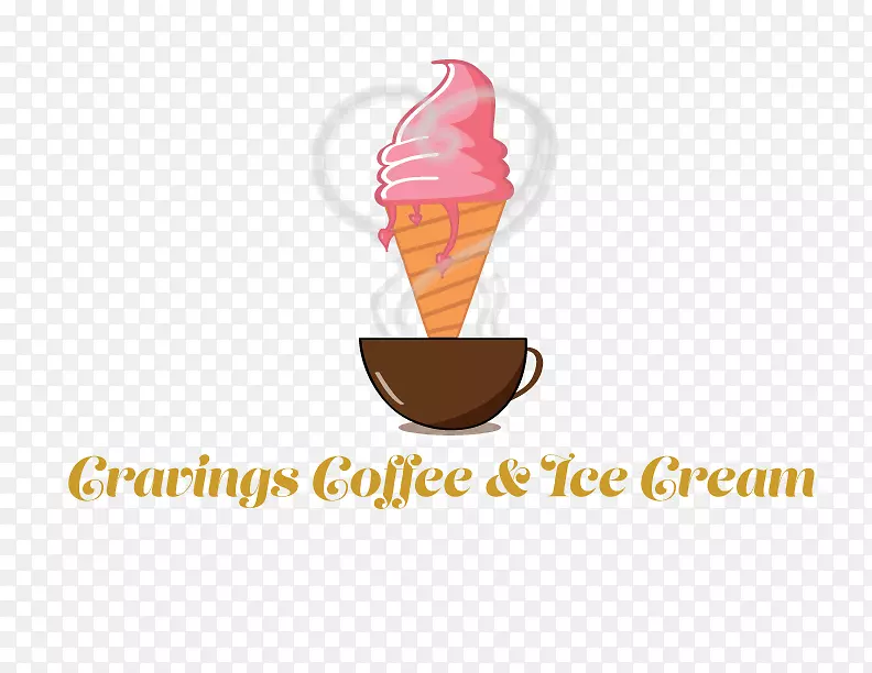 圣代标志冰淇淋-精致咖啡形象