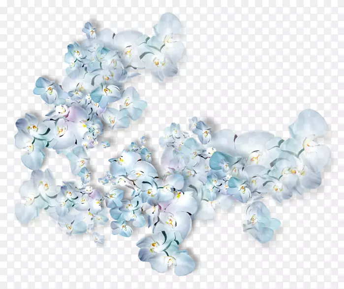 法国蓝绣球花瓣装飾花