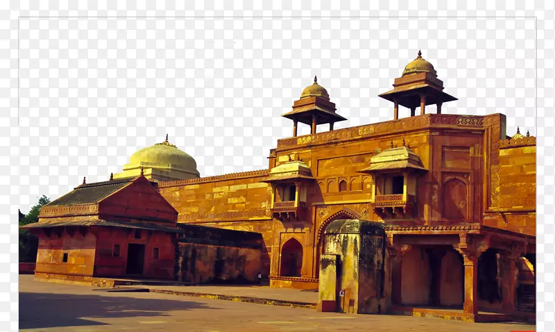 法特赫普尔西克里中世纪建筑历史遗址立面-印度