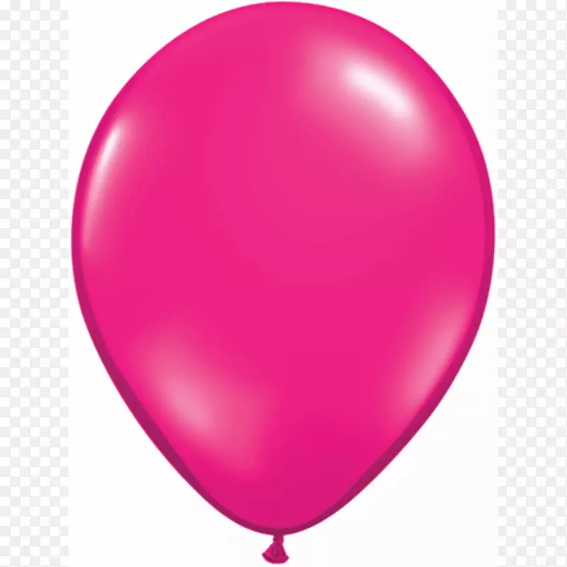气球粉红派对紫红色-气球