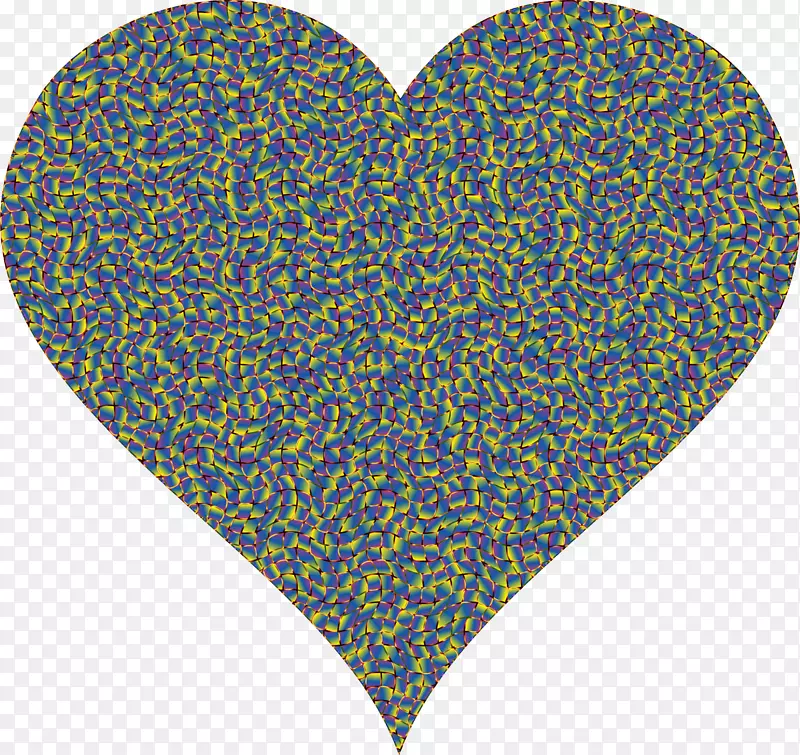 心脏电脑图标剪贴画.彩色五彩纸屑