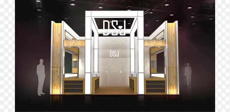 香港会议展览中心会议中心正面戴新珠宝有限公司展位模型设计