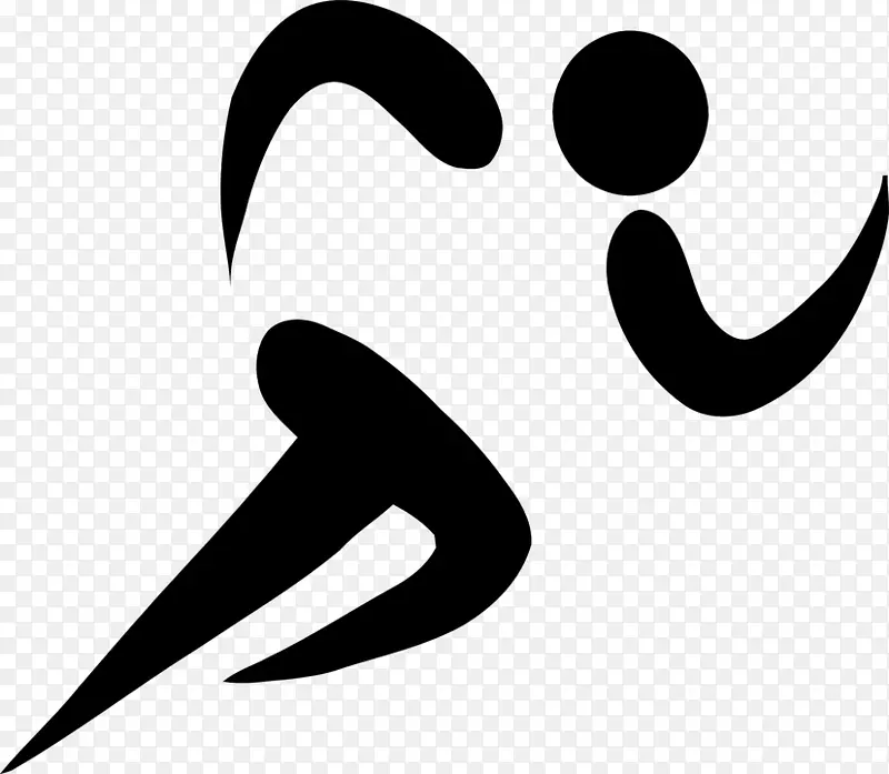 运行奥林匹克标志的奥林匹克运动会田径奥林匹克运动.黑白赛跑