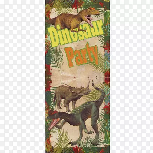 龙：双冠恐龙动物群野生动物派对恐龙