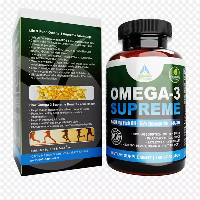 膳食补充剂鱼油二十碳五烯酸二十二碳六烯酸gras omega-3-好鱼制成良药