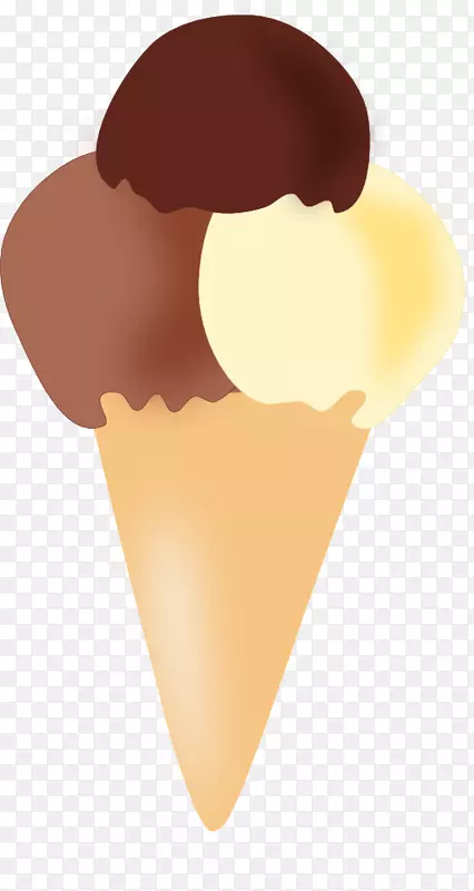 冰淇淋锥巧克力冰淇淋蛋糕-冰淇淋