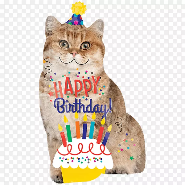 生日蛋糕猫小猫气球-猫