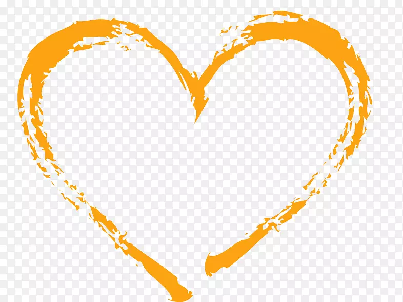 心爱剪贴画橙色的心