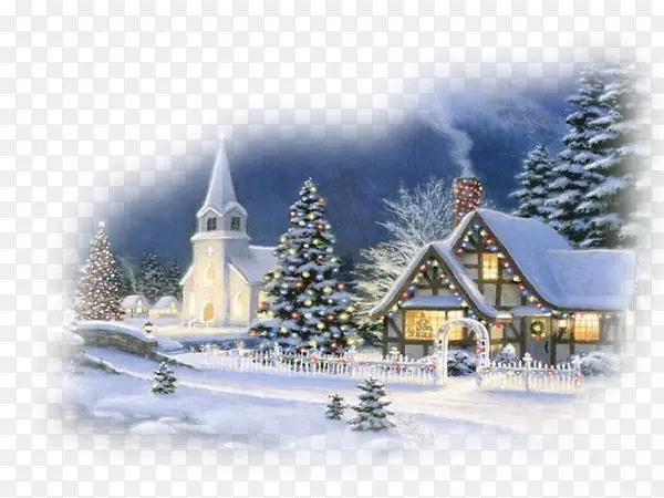 圣诞村桌面壁纸圣诞老人-冬季小镇