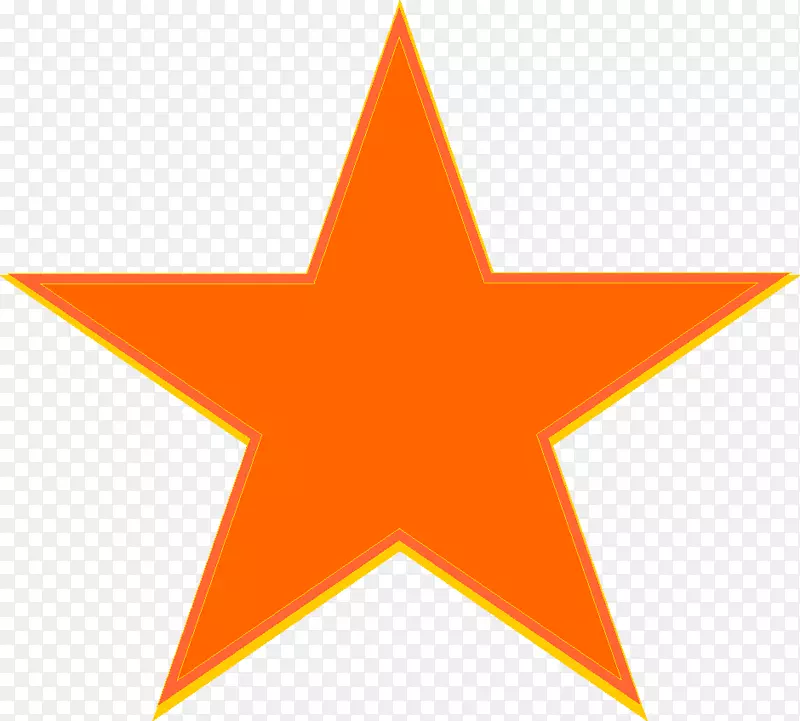 彩色电脑图标-橙色明星