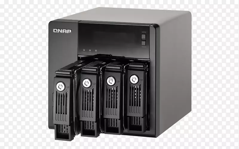 网络存储系统系列ATA QNAP系统公司。QNAP ts-453个专业计算机服务器