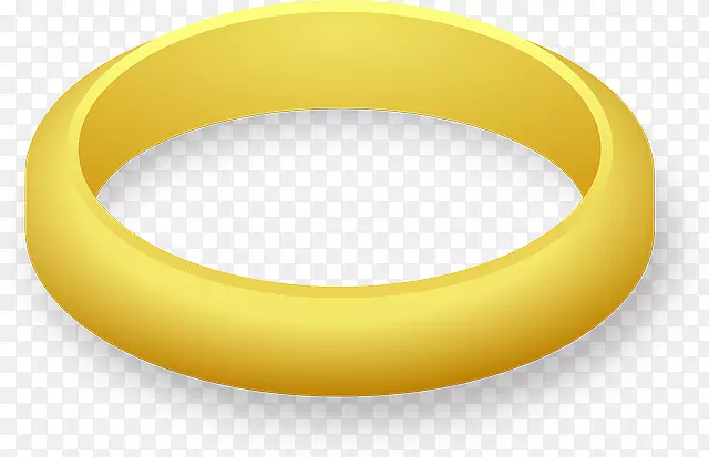 结婚戒指黄金剪贴画-金环
