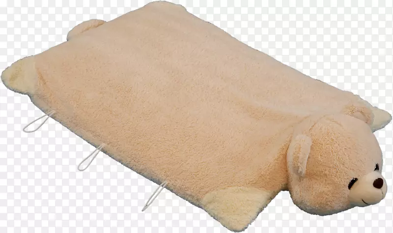 鼻子毛绒动物玩具米色乳胶枕头