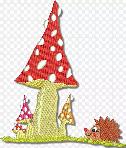 圣诞树圣诞装饰晚会帽图案-童话蘑菇