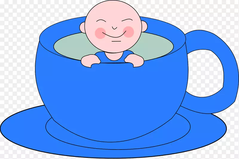 茶杯婴儿淋浴夹艺术-茶