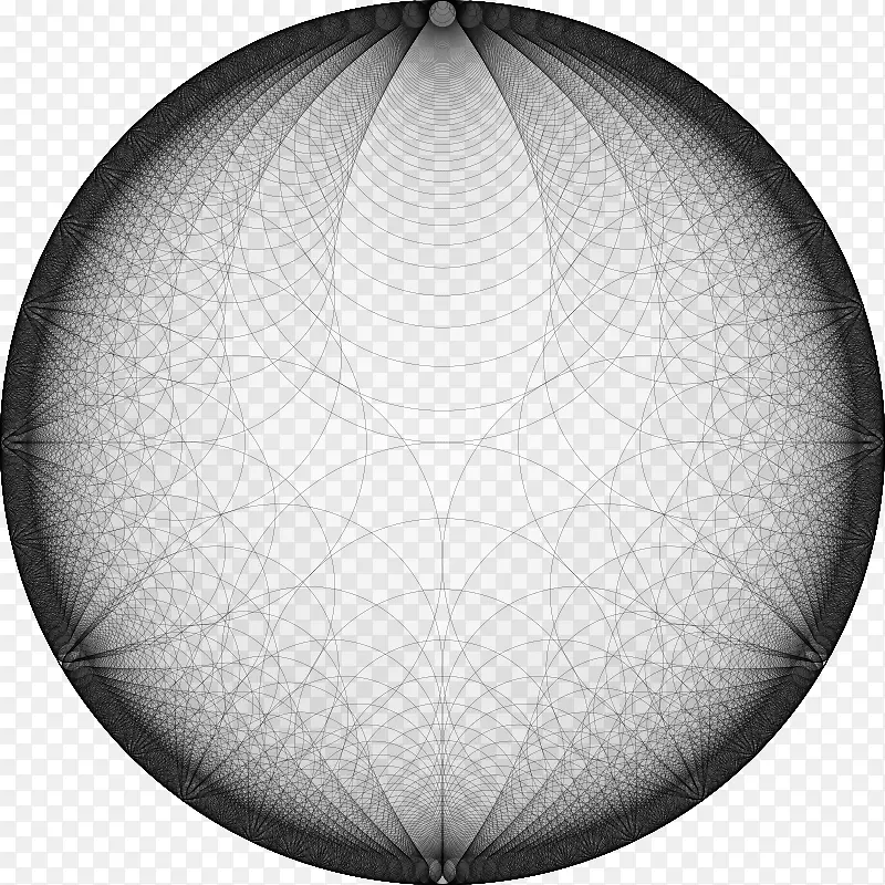 圆分形对称白色图案圆