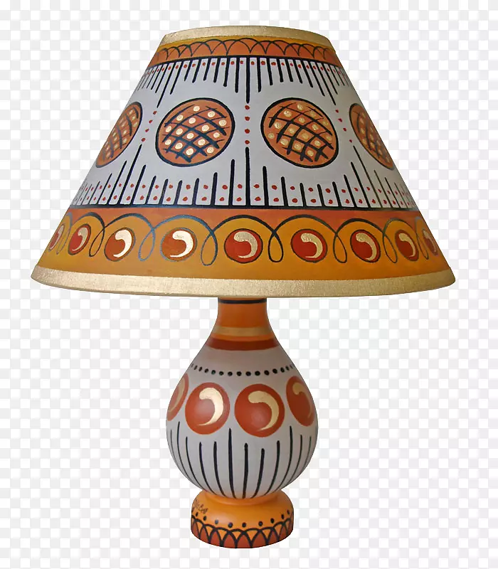 色彩斑斓的陶瓷灯罩