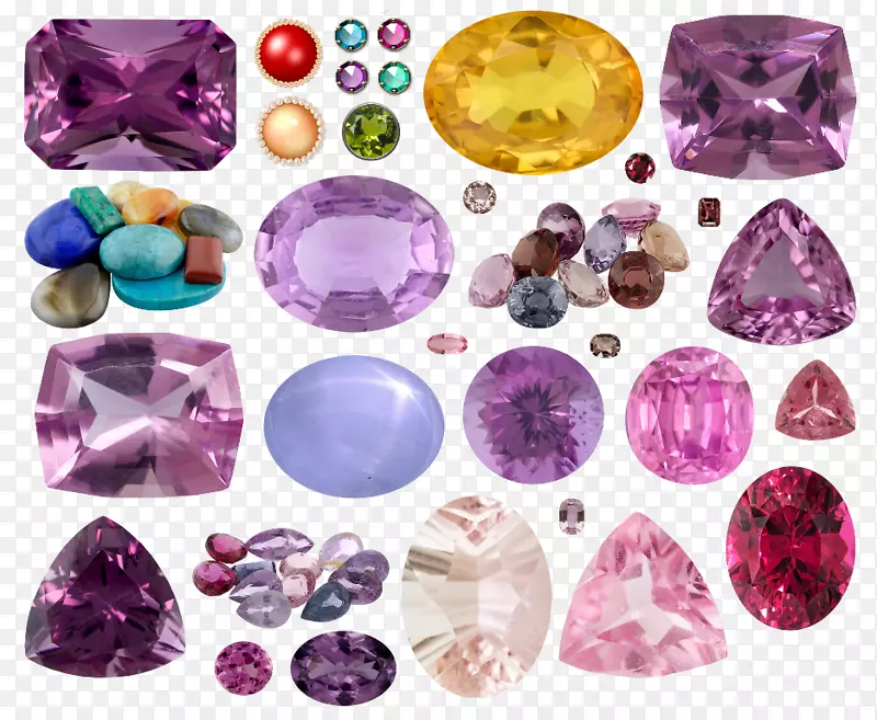 紫水晶戒指宝石项链珠