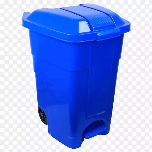 垃圾桶和废纸篮塑料回收箱盖钴蓝容器