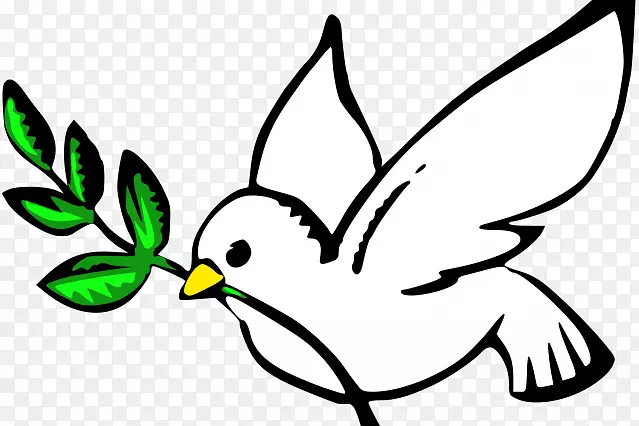 鸽子象征和平象征剪贴画圣餐图标