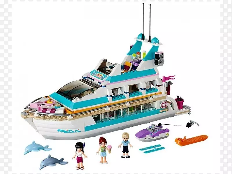 亚马逊网站乐高41015朋友海豚巡洋舰乐高朋友玩具