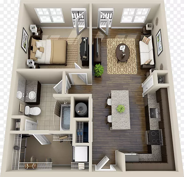 公寓卧室平面图-公寓