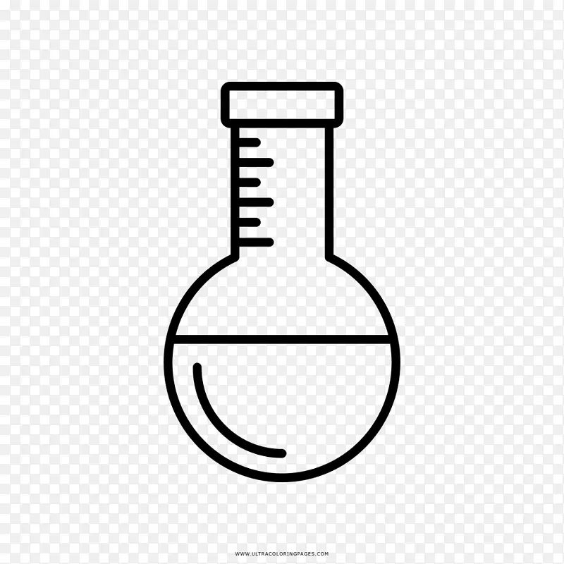 圆底烧瓶实验室烧瓶绘制Erlenmeyer烧瓶化学-dab独角兽