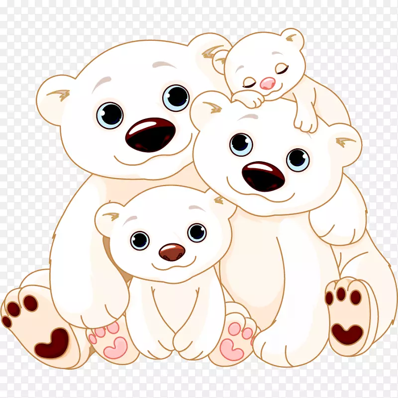 北极熊棕熊大熊猫