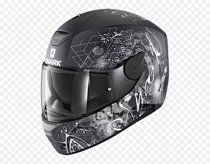 摩托车头盔鲨鱼面罩-摩托车头盔