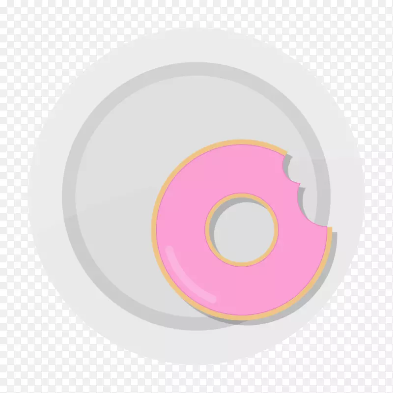 粉红m圆-创意插图设计